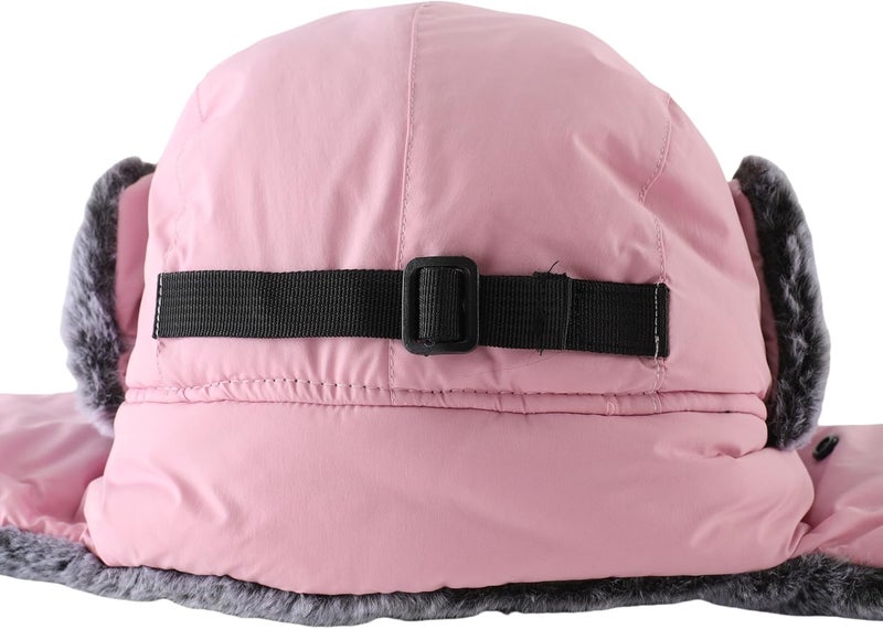 Connectyle Trapper Hat for Men Women Faux Fur Trooper Trapper Winter Hat with Ear Flaps Waterproof Ushanka Hunting Hats - Image 5